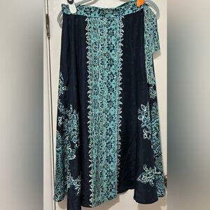 Talbots pure Silk Paisley Wrap Skirt size 6